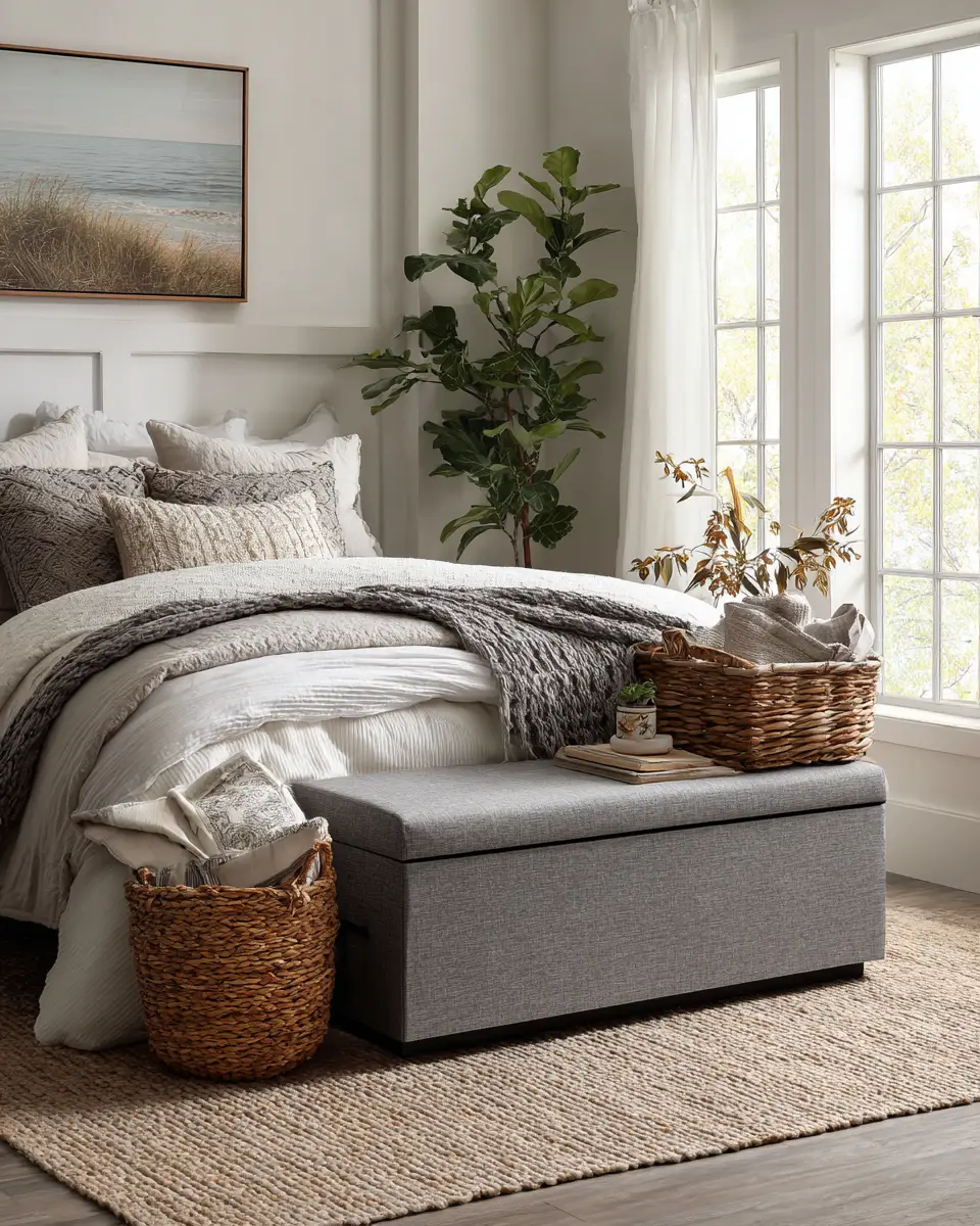 Gray Coastal Bedroom Decor Ideas