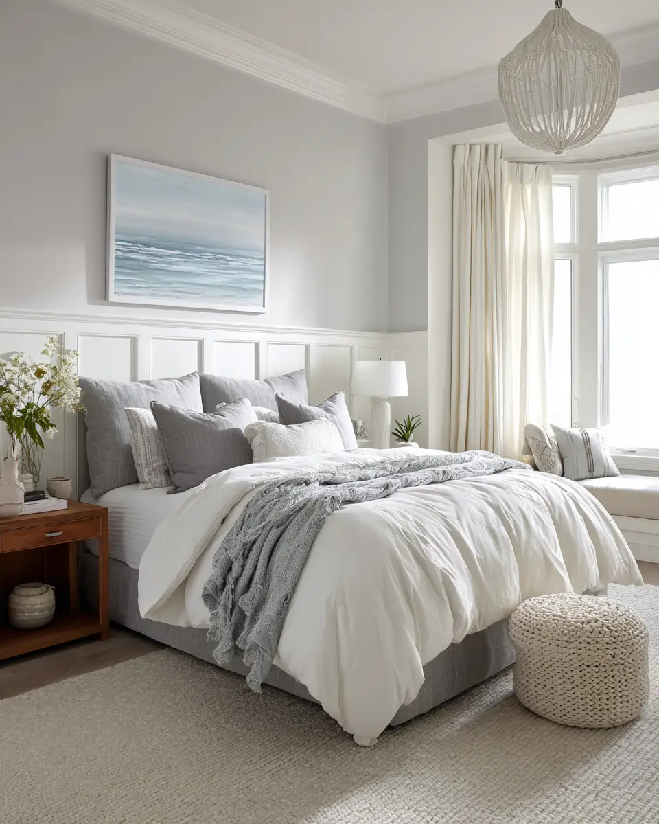 Gray Coastal Bedroom Decor Ideas