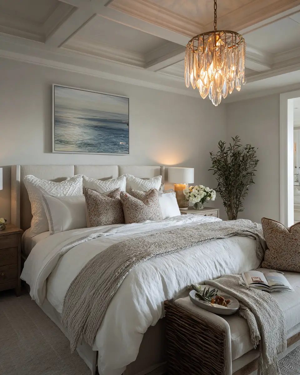 Gray Coastal Bedroom Decor Ideas
