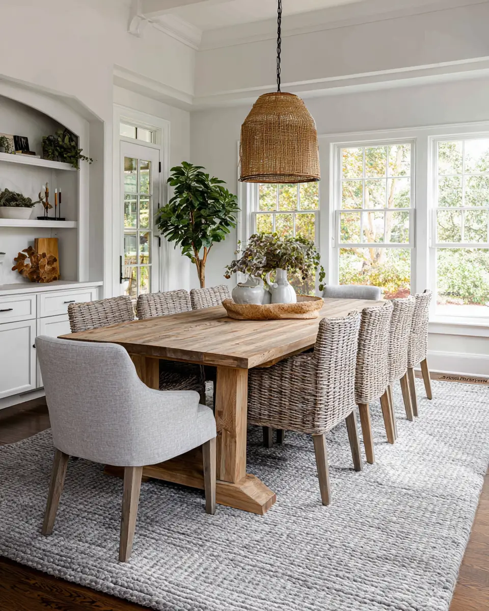 Gray Coastal Dining Room Decor Ideas