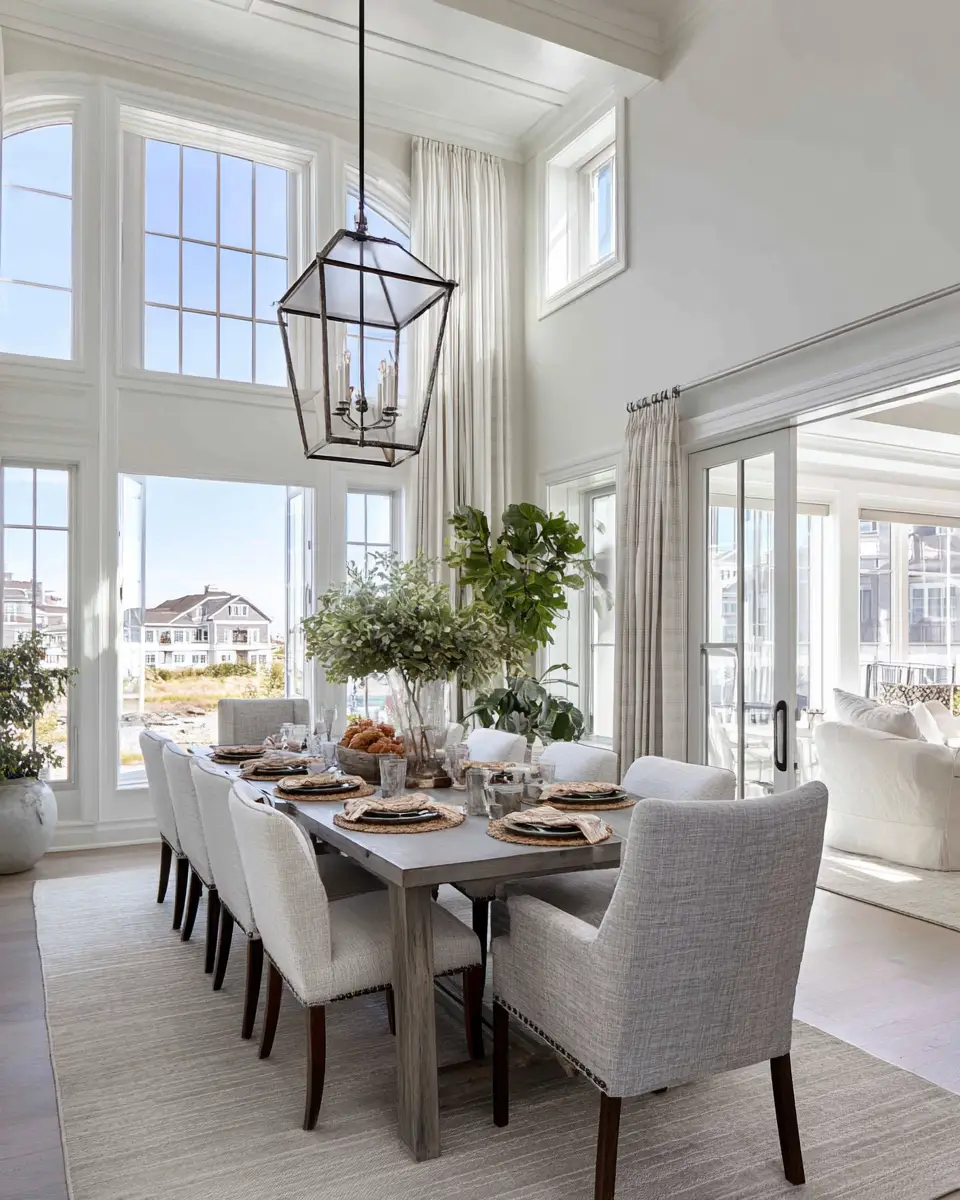 Gray Coastal Dining Room Decor Ideas