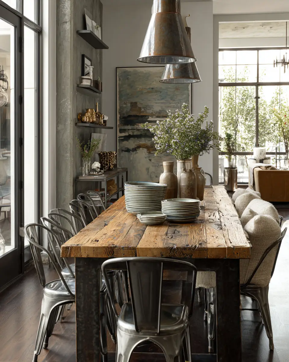 Gray Eclectic Dining Room Decor Ideas