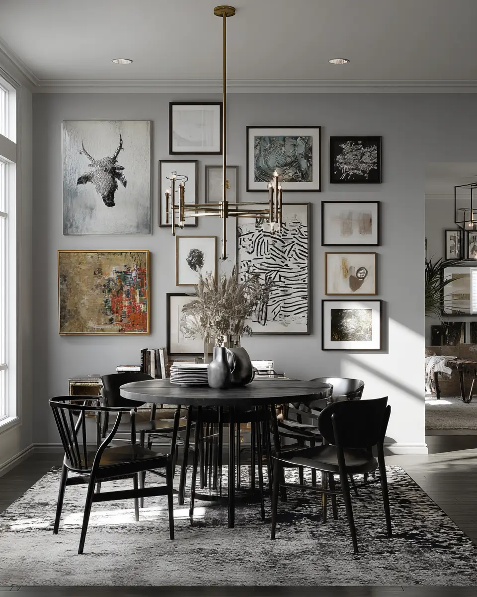 Gray Eclectic Dining Room Decor Ideas