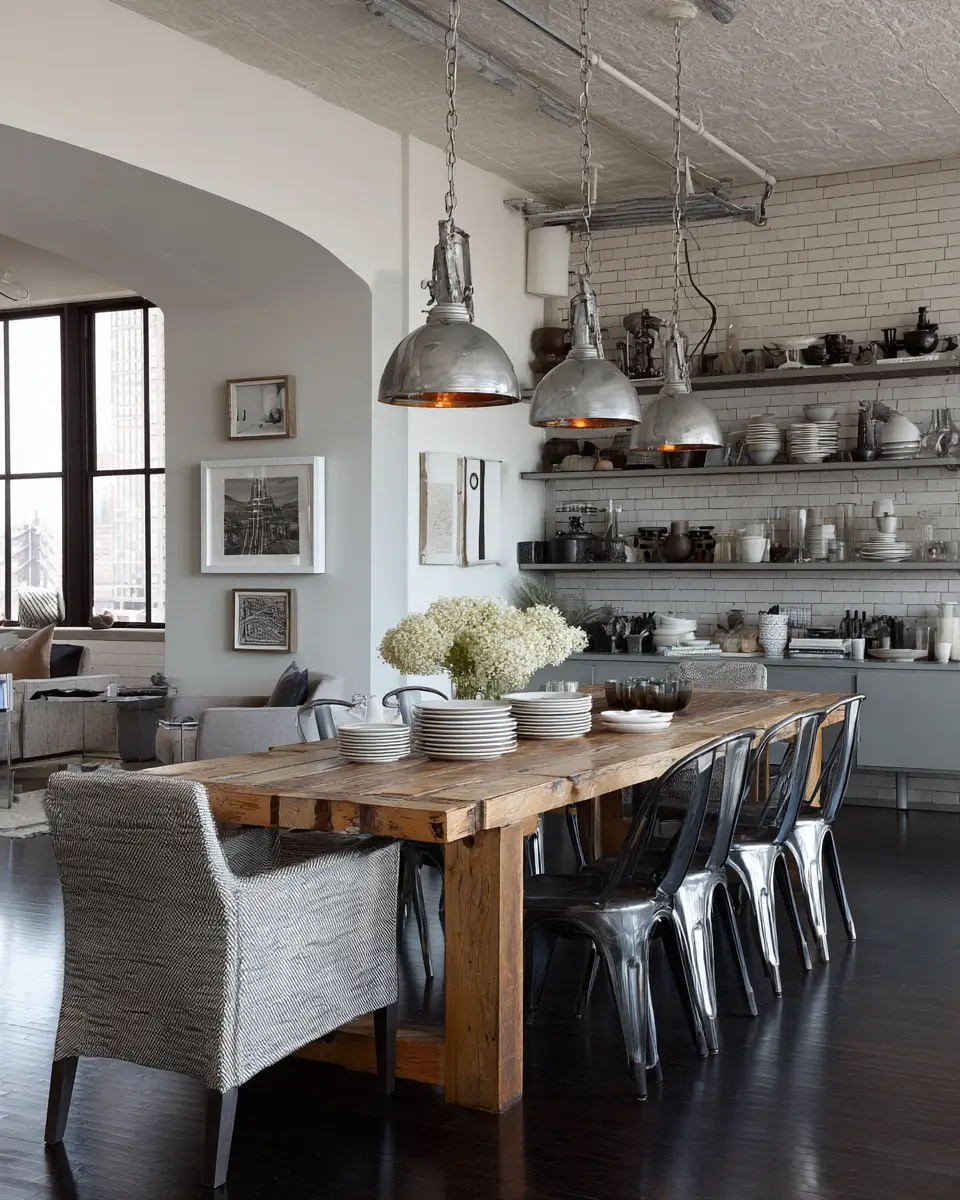 Gray Eclectic Dining Room Decor Ideas