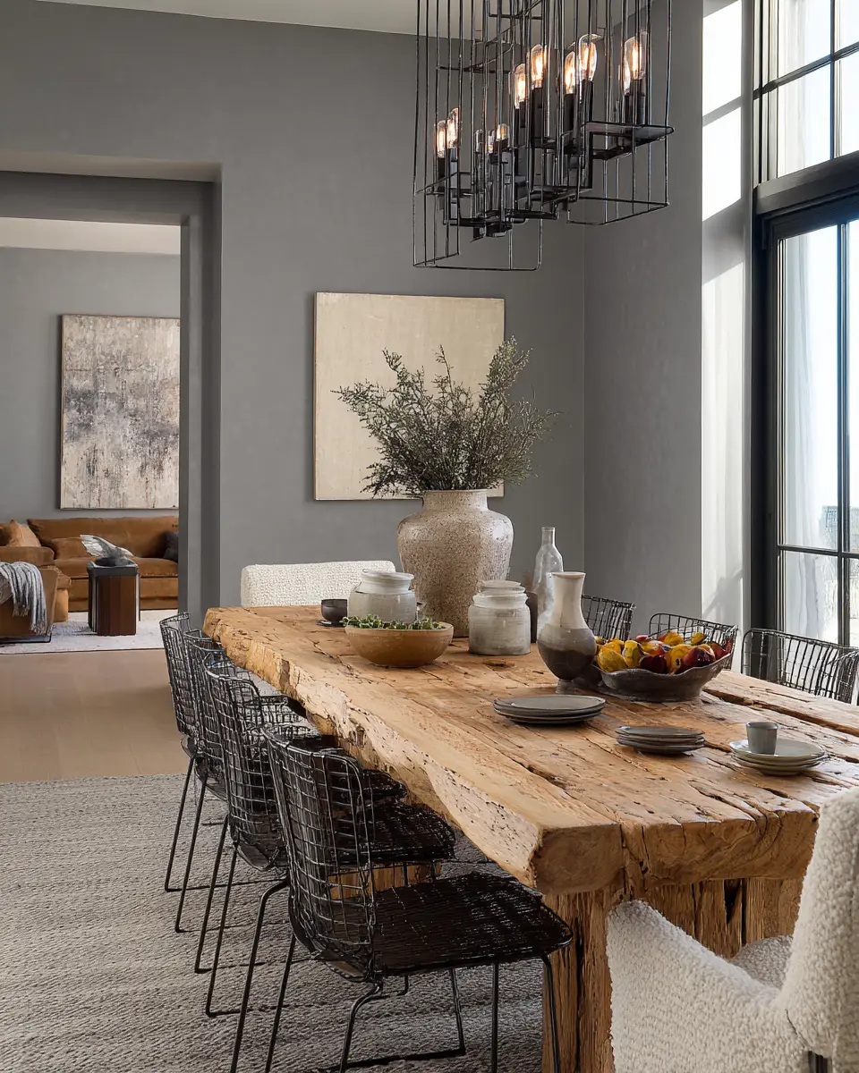 Gray Eclectic Dining Room Decor Ideas