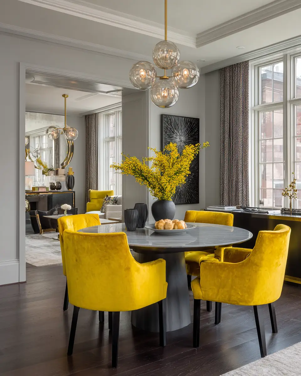 Gray Eclectic Dining Room Decor Ideas
