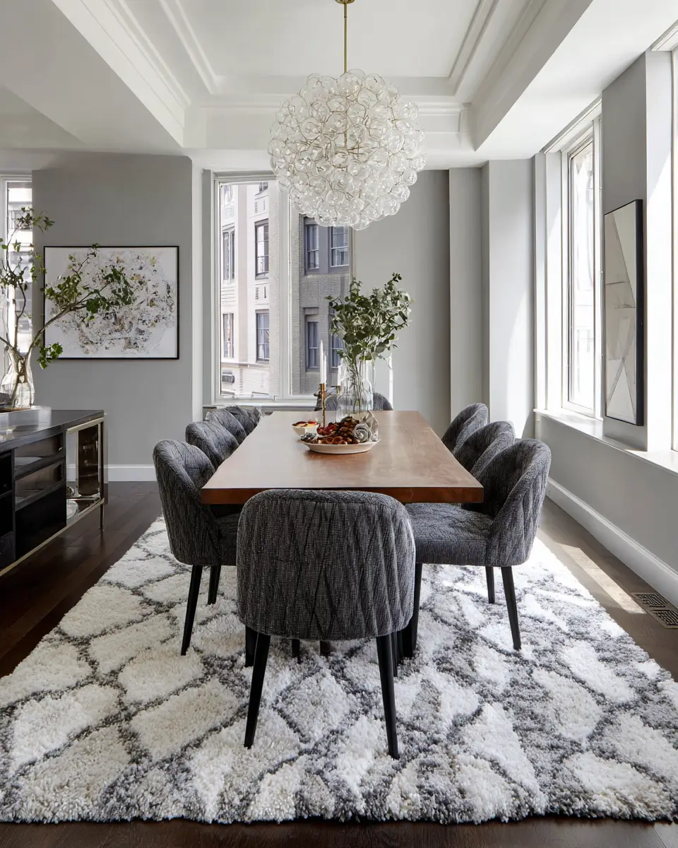 Gray Eclectic Dining Room Decor Ideas