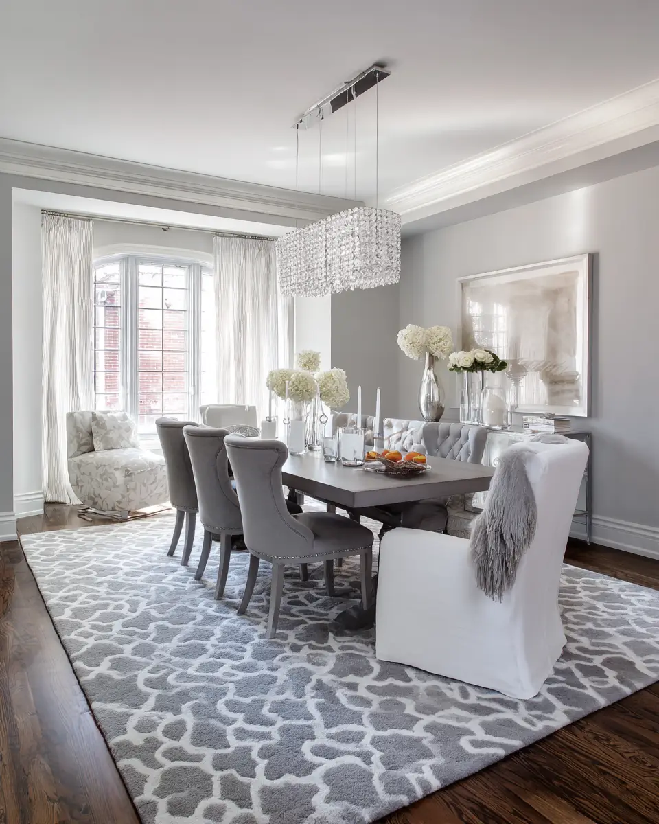 Gray Eclectic Dining Room Decor Ideas
