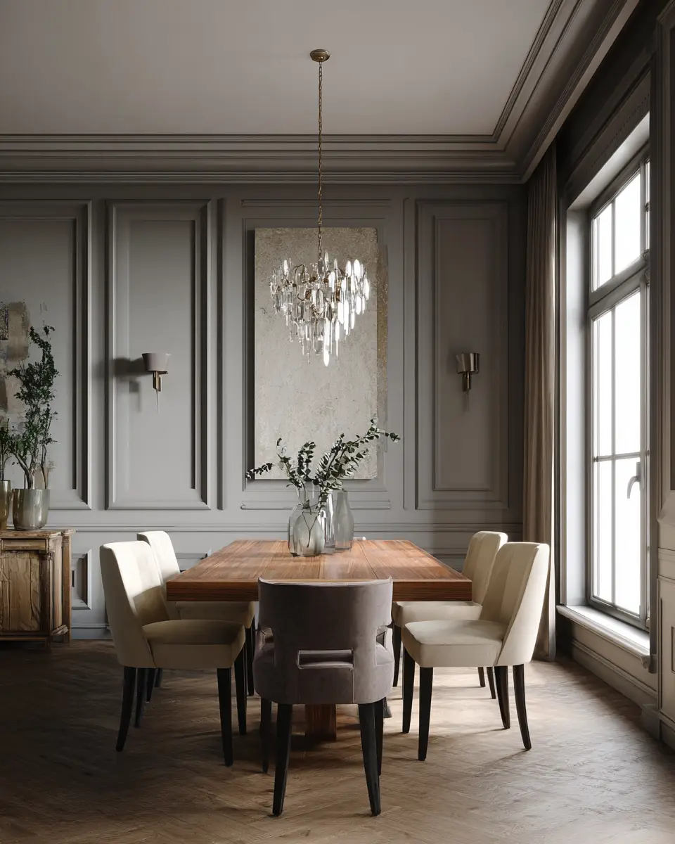 Gray Eclectic Dining Room Decor Ideas