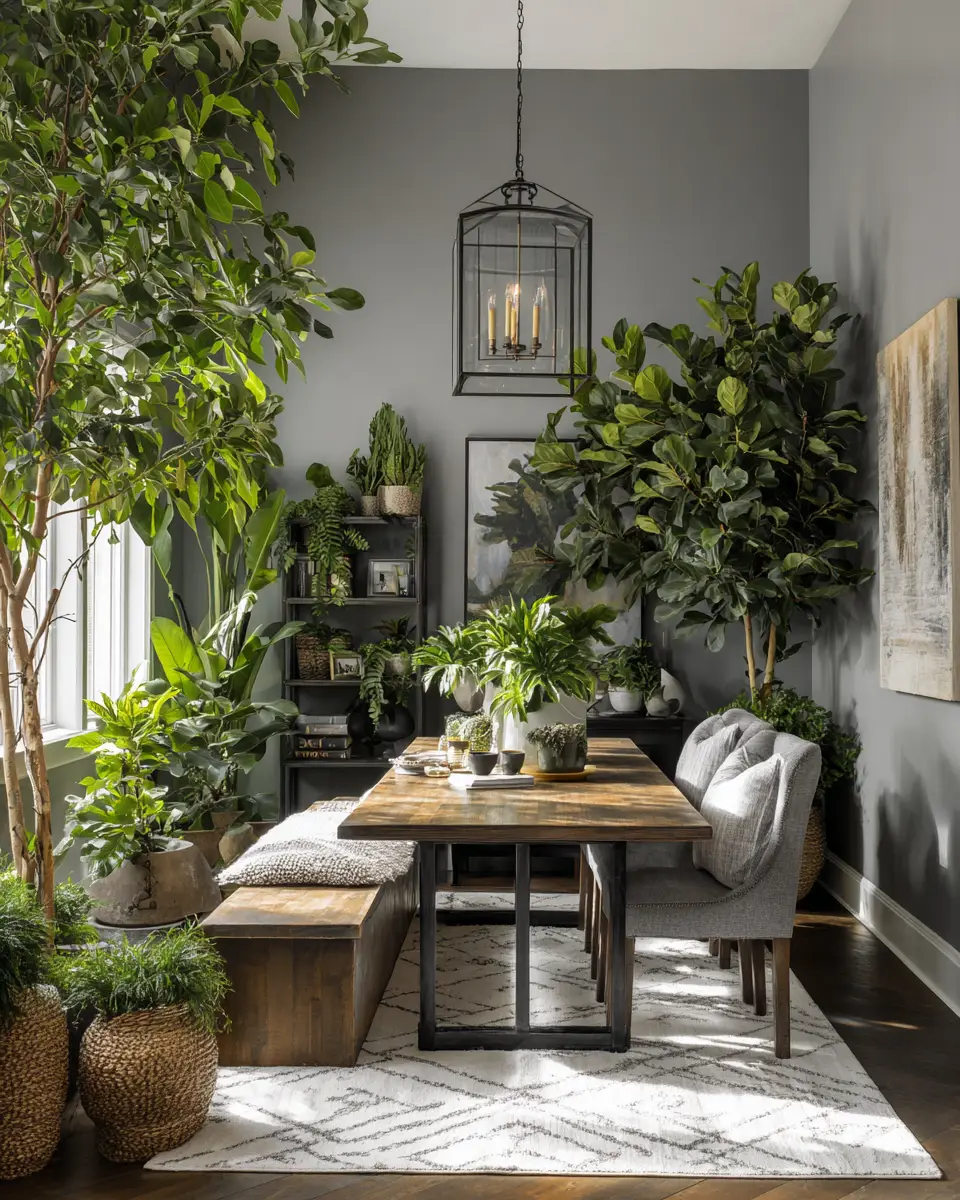 Gray Eclectic Dining Room Decor Ideas