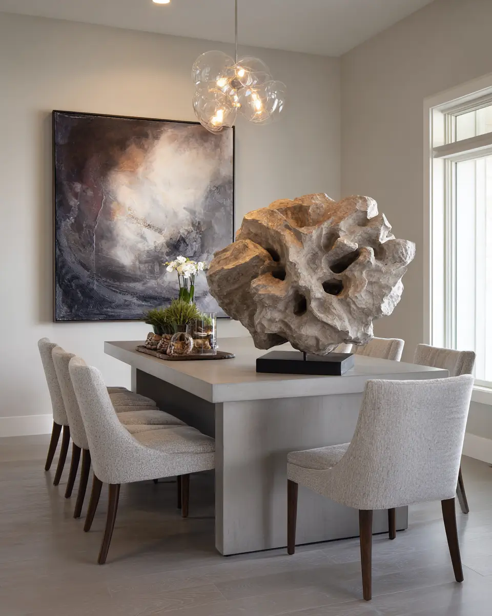 Gray Eclectic Dining Room Decor Ideas