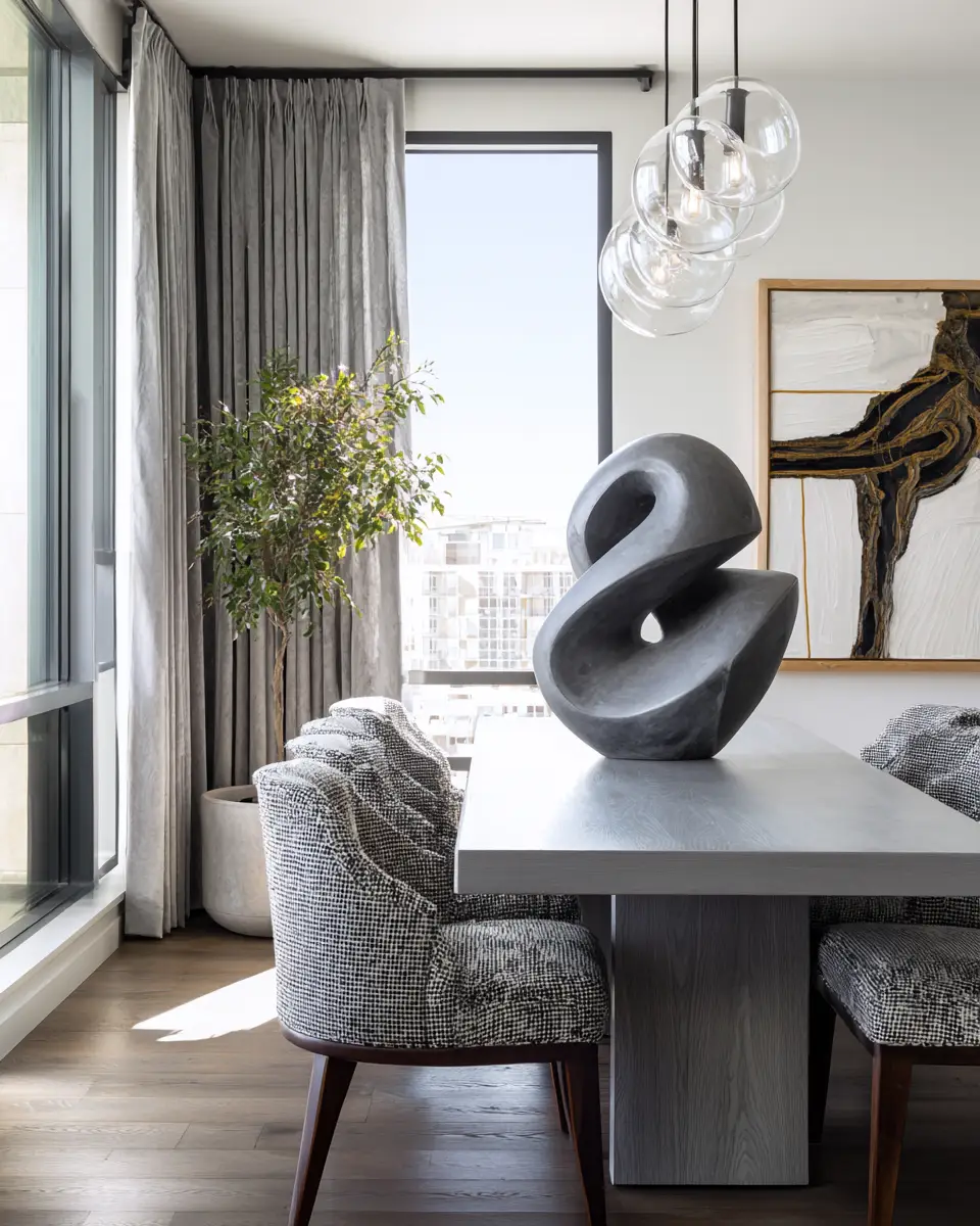 Gray Eclectic Dining Room Decor Ideas