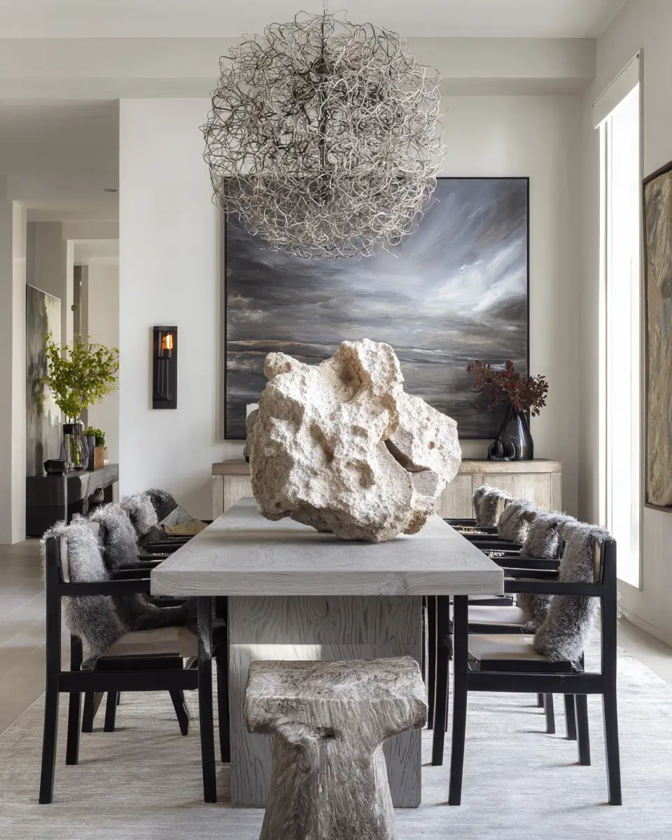 Gray Eclectic Dining Room Decor Ideas