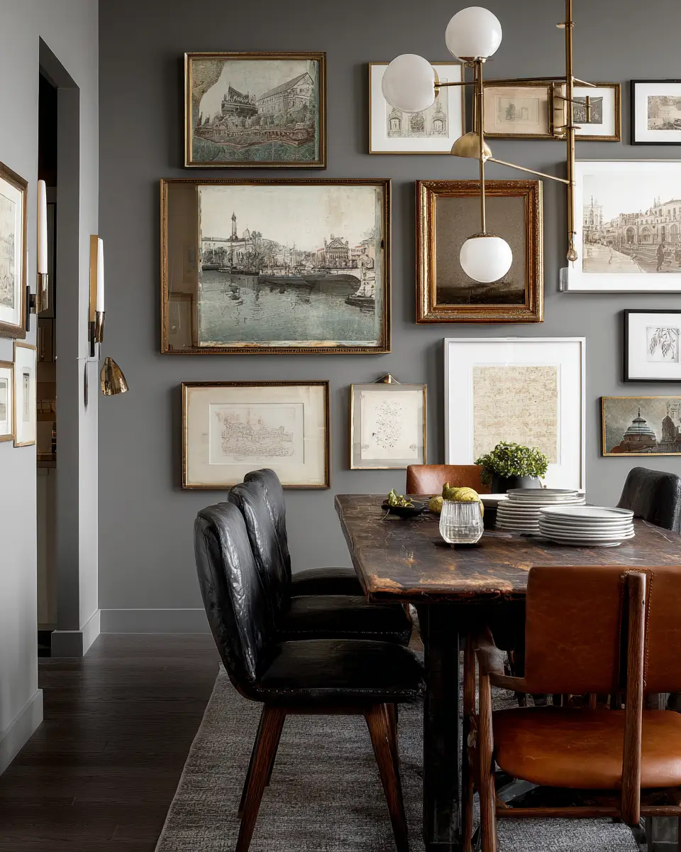 Gray Eclectic Dining Room Decor Ideas