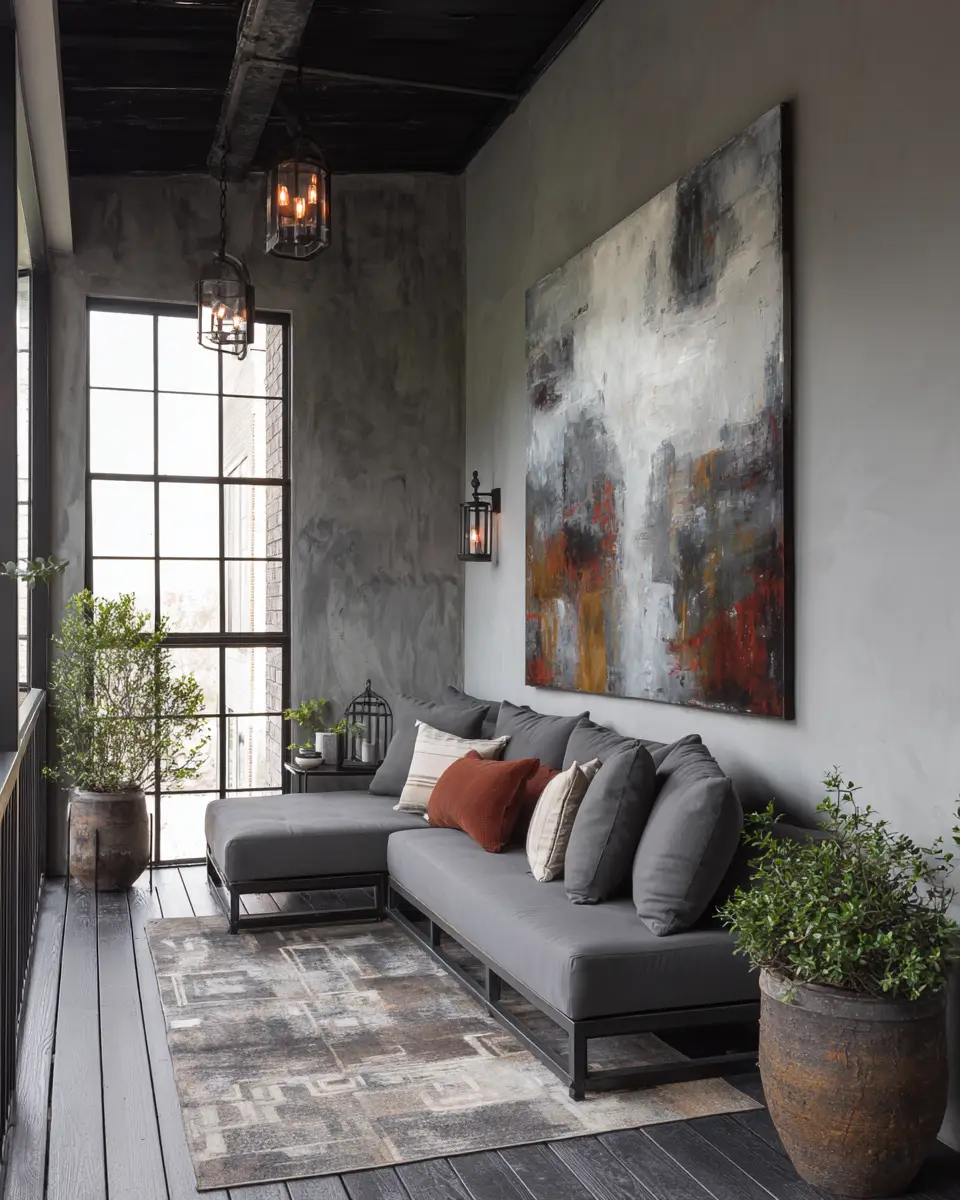 Gray Industrial Porch Decor Ideas