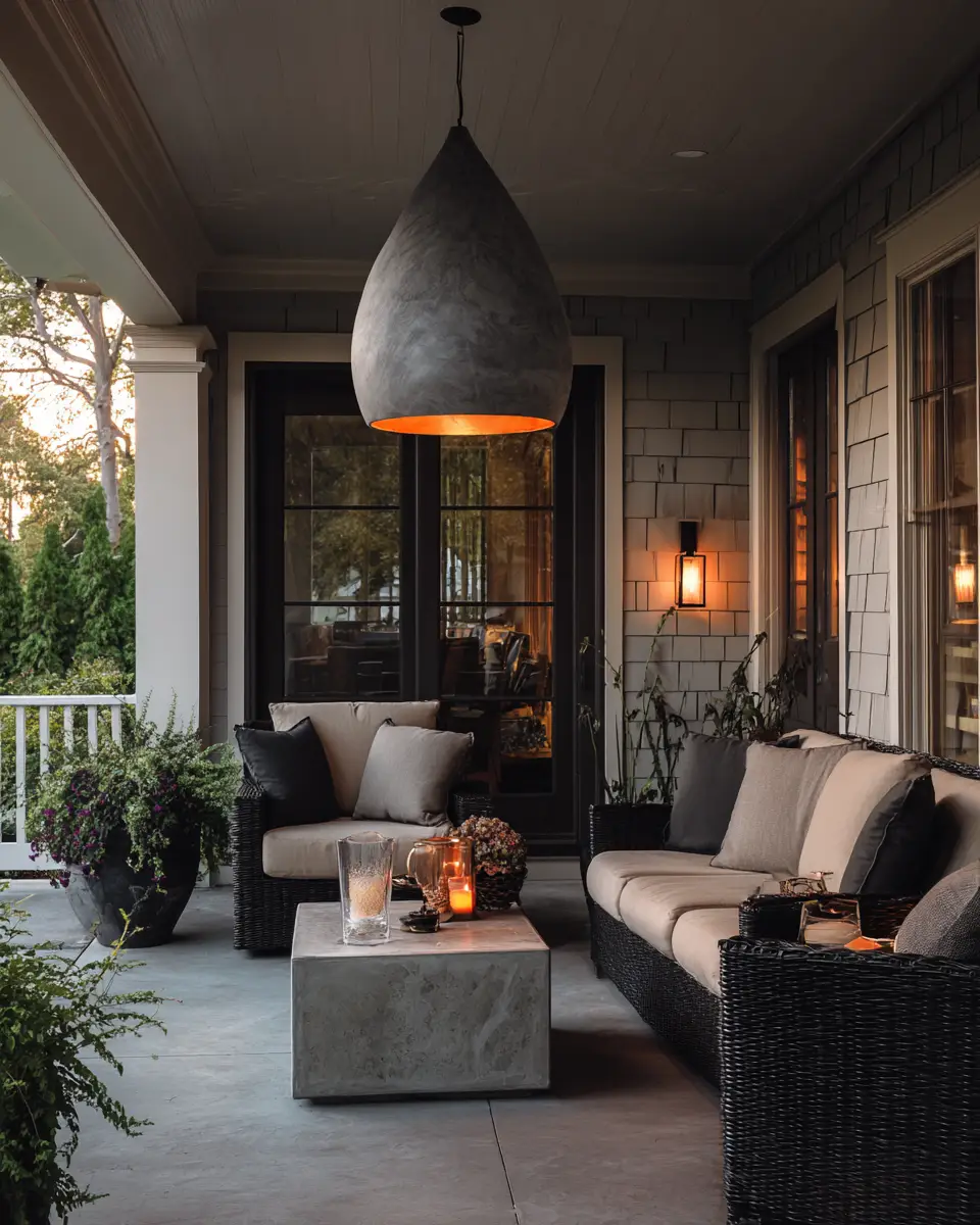 Gray Industrial Porch Decor Ideas