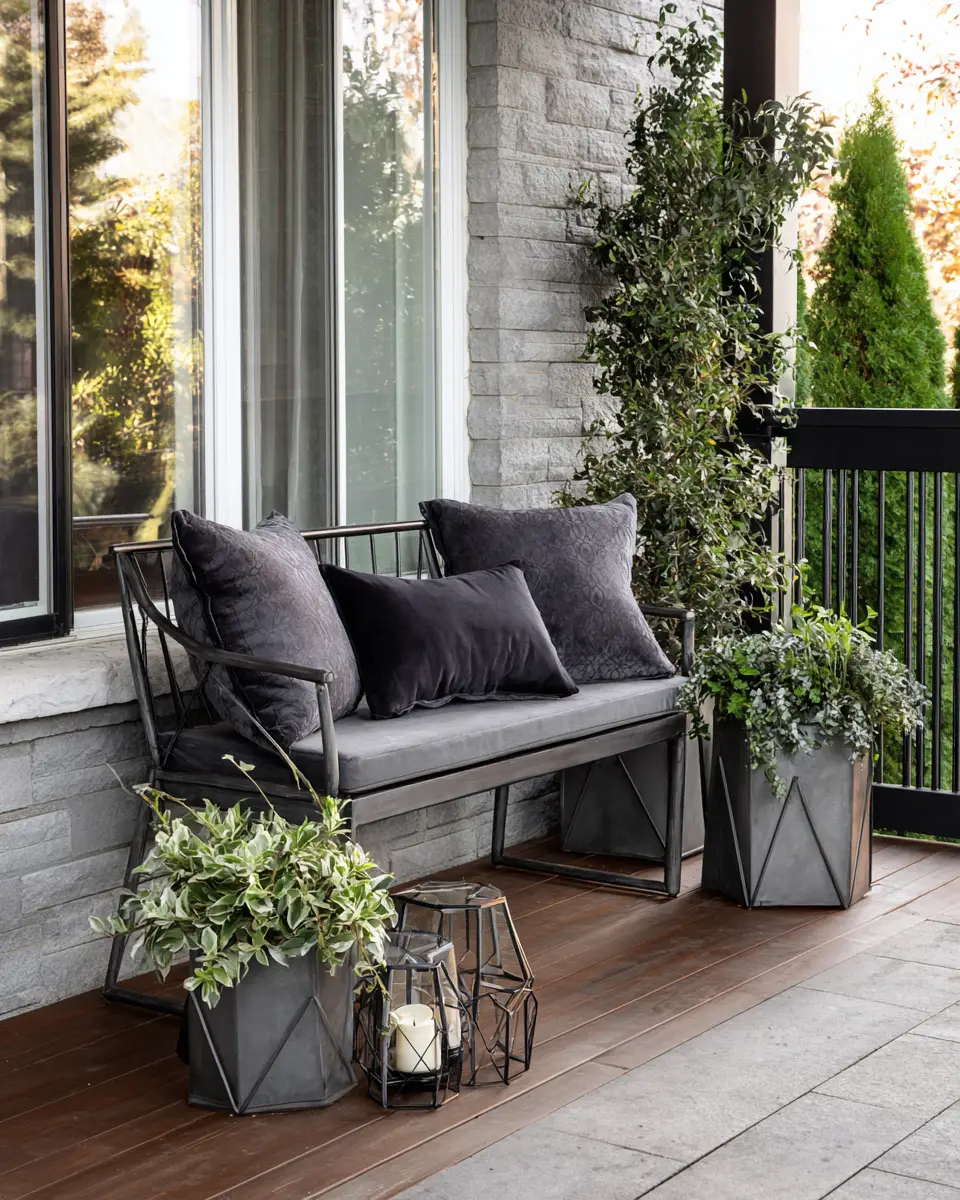 Gray Industrial Porch Decor Ideas