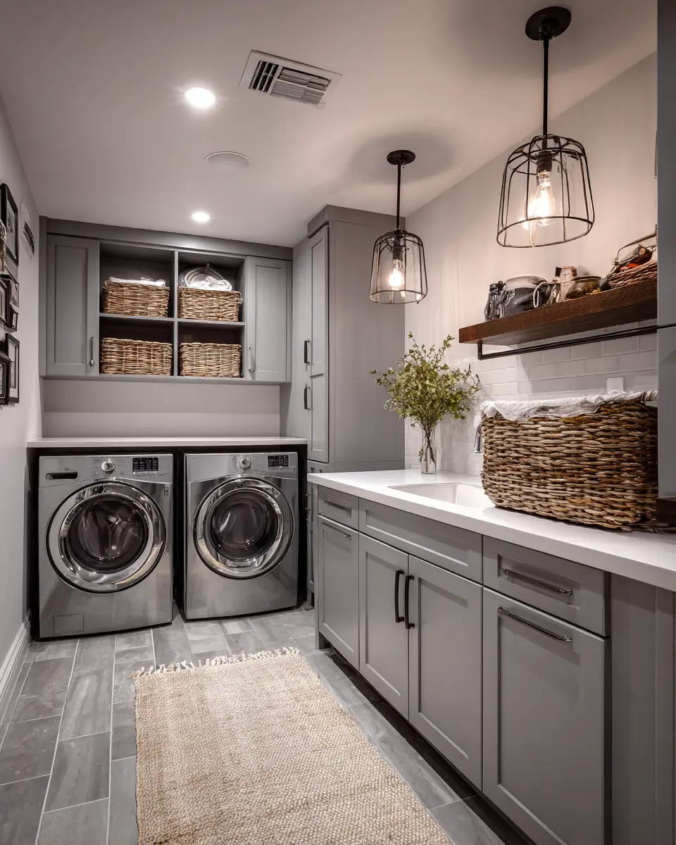 Gray Laundry Room Decor Ideas
