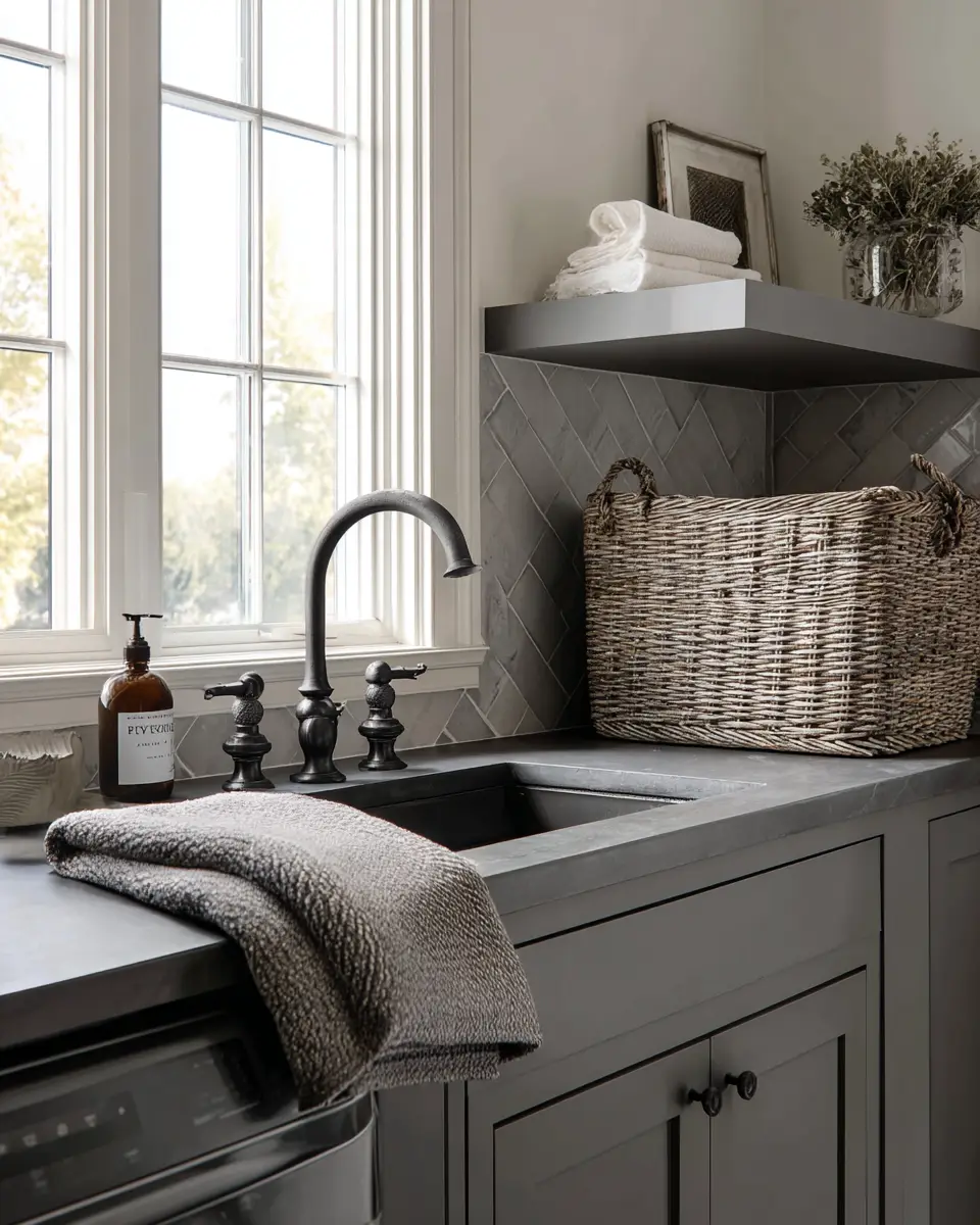Gray Laundry Room Decor Ideas