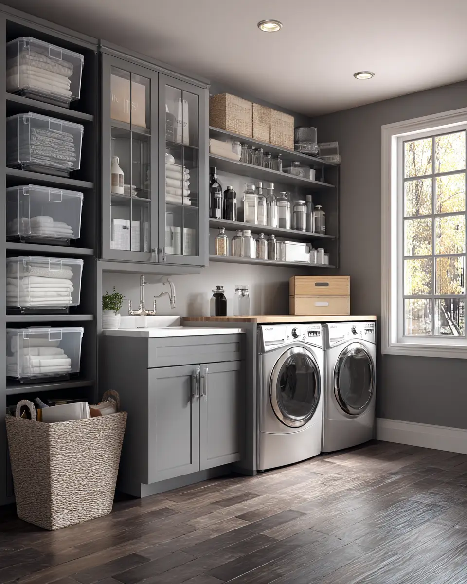 Gray Laundry Room Decor Ideas