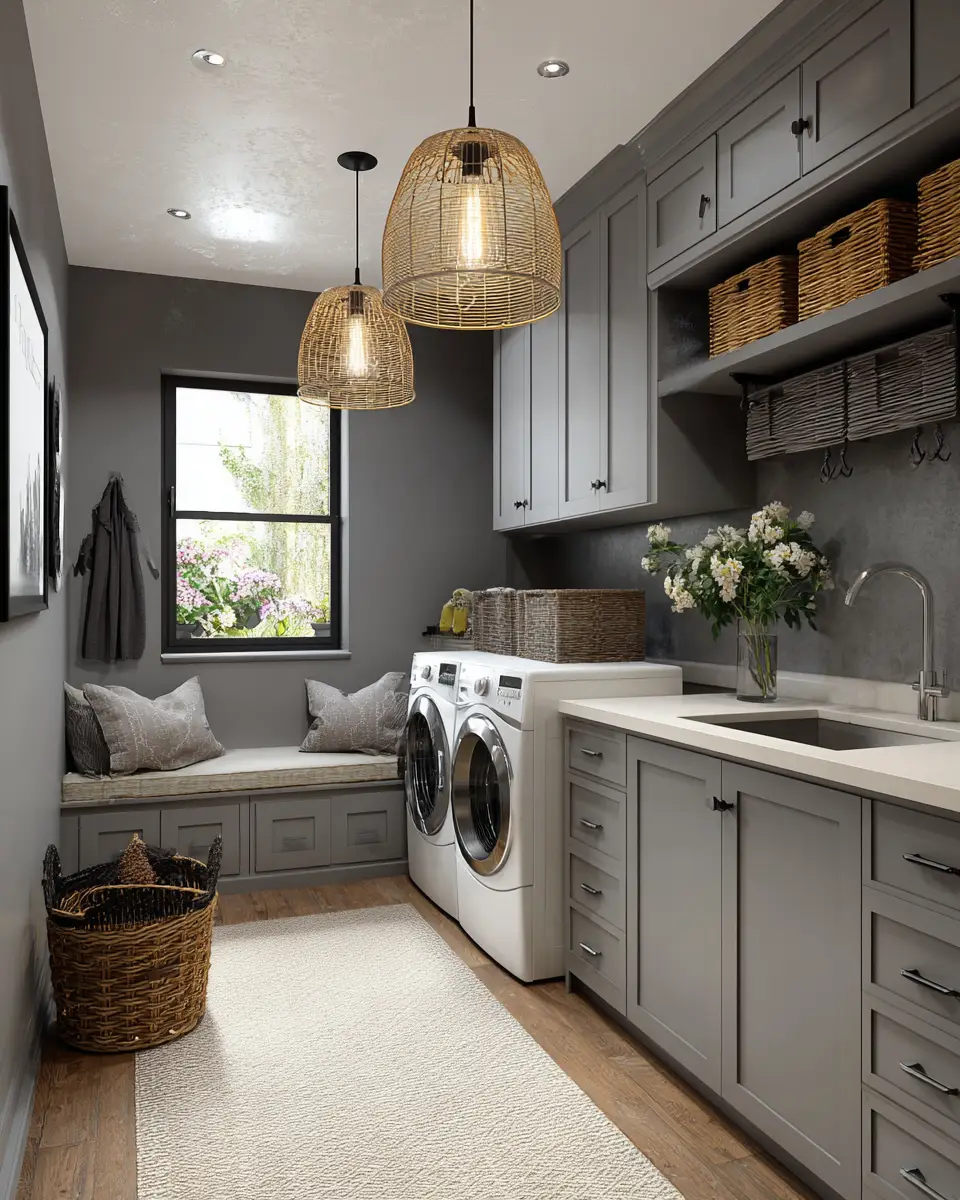 Gray Laundry Room Decor Ideas