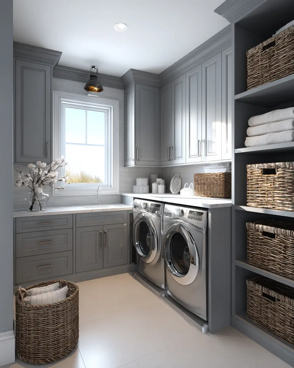 Gray Laundry Room Decor Ideas