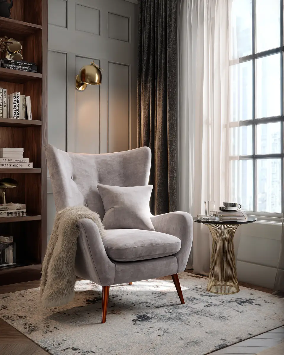 Gray Mid-Century Modern Bedroom Decor Ideas