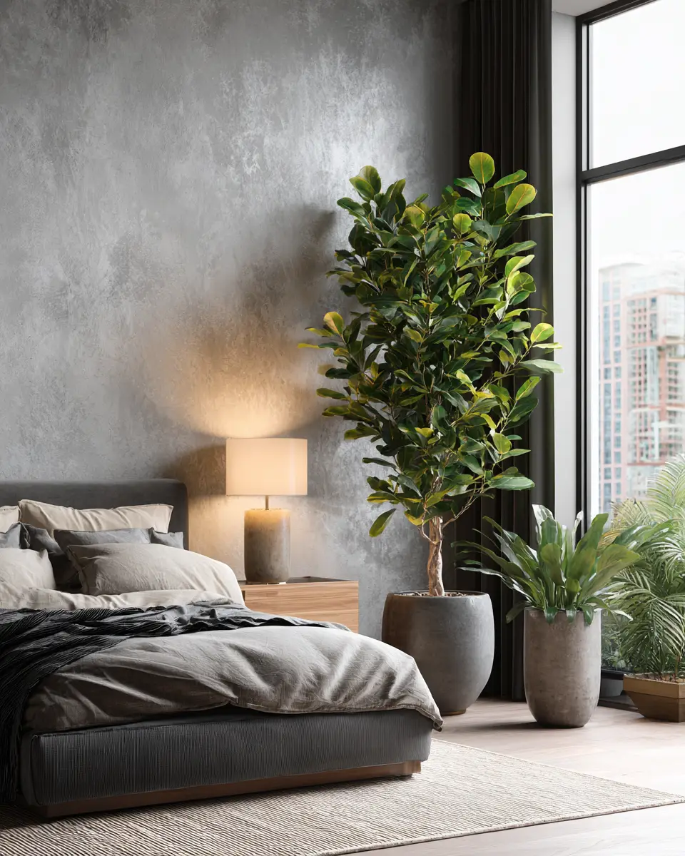 Gray Mid-Century Modern Bedroom Decor Ideas