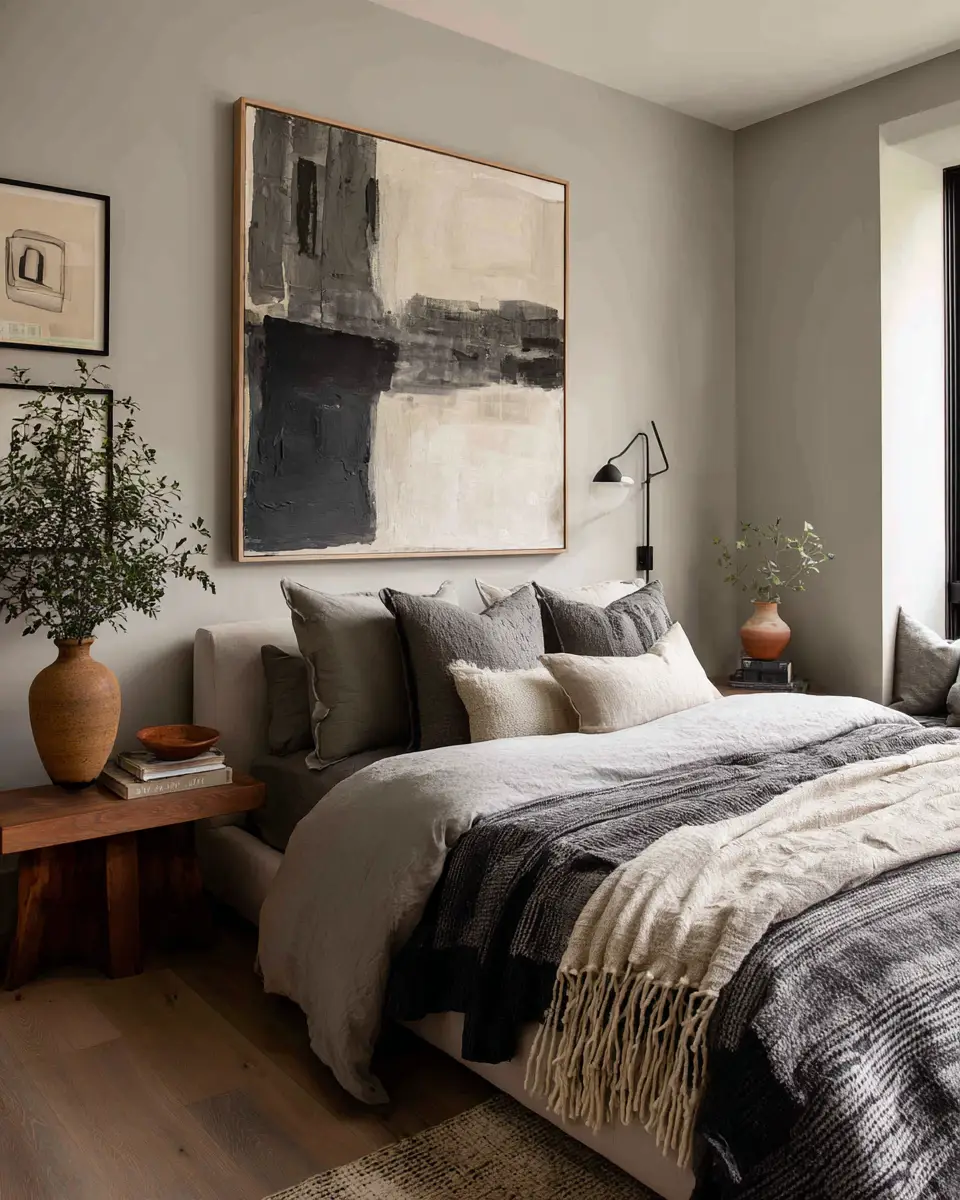 Gray Mid-Century Modern Bedroom Decor Ideas