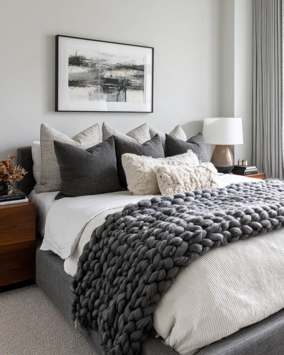 Gray Mid-Century Modern Bedroom Decor Ideas