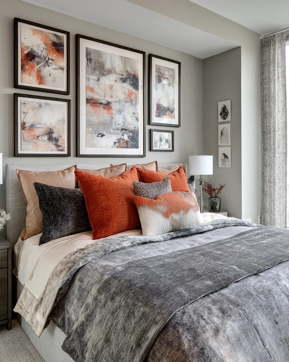 Gray Mid-Century Modern Bedroom Decor Ideas