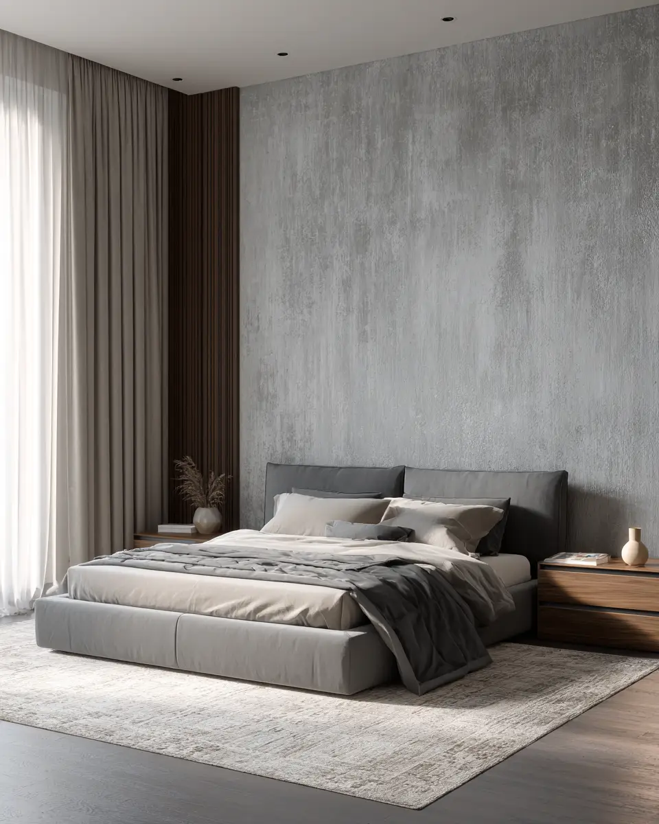 Gray Mid-Century Modern Bedroom Decor Ideas