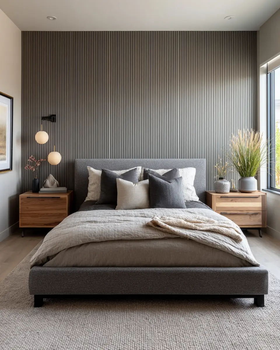Gray Mid-Century Modern Bedroom Decor Ideas