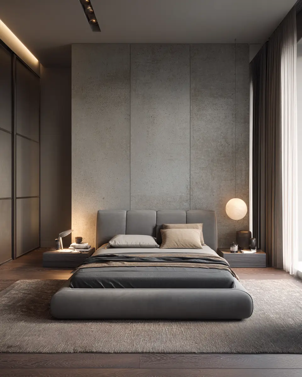 Gray Mid-Century Modern Bedroom Decor Ideas