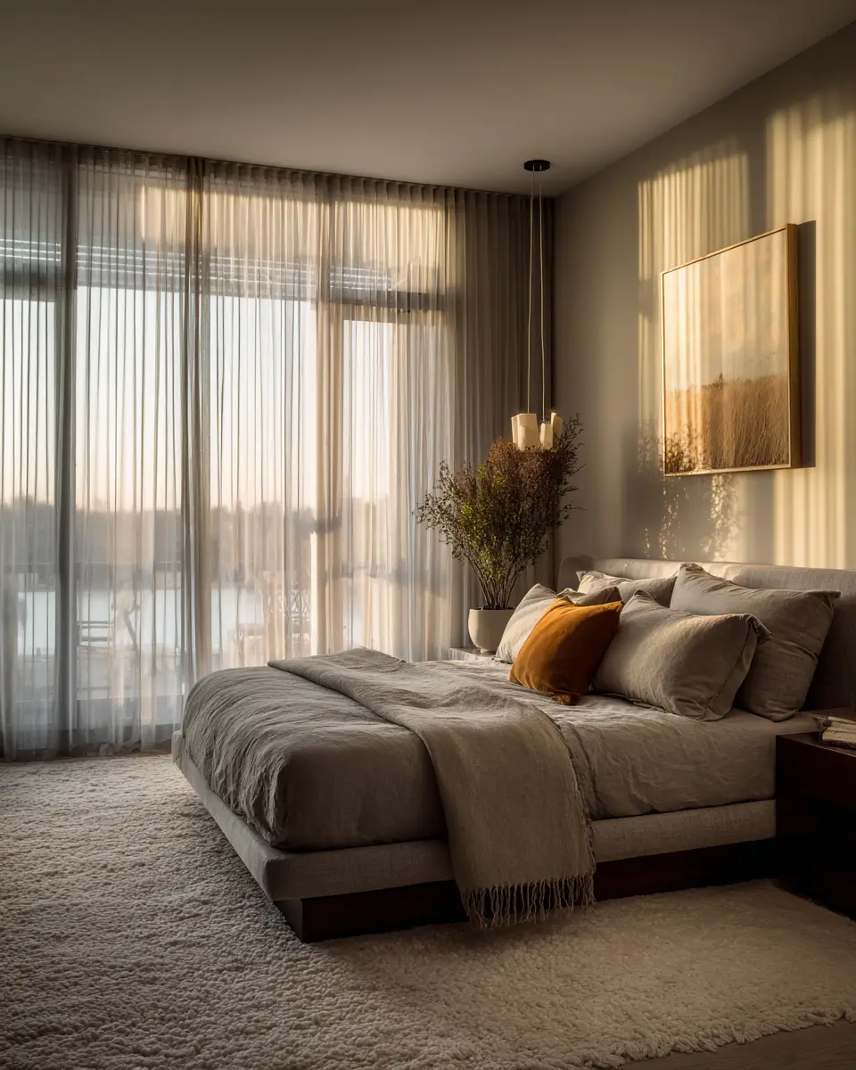 Gray Mid-Century Modern Bedroom Decor Ideas