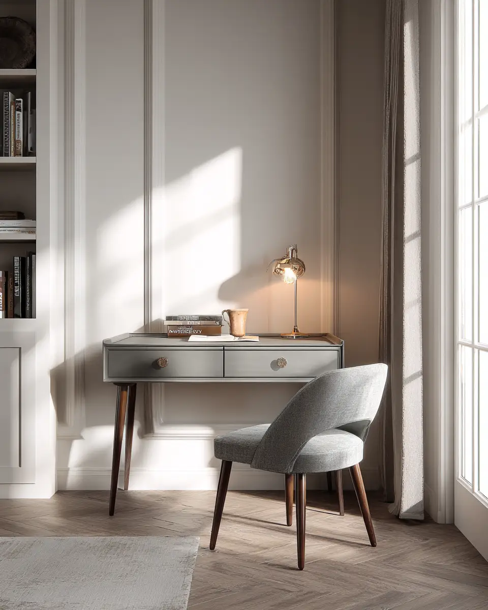 Gray Mid-Century Modern Bedroom Decor Ideas