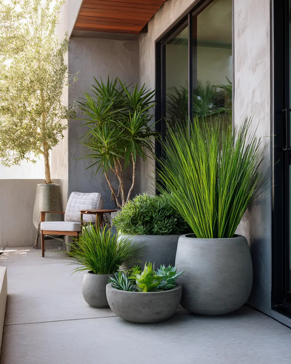 Gray Mid-Century Modern Patio Decor Ideas