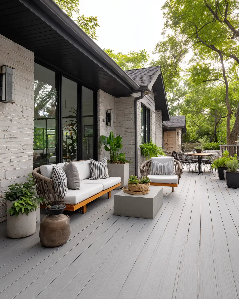 Gray Mid-Century Modern Patio Decor Ideas