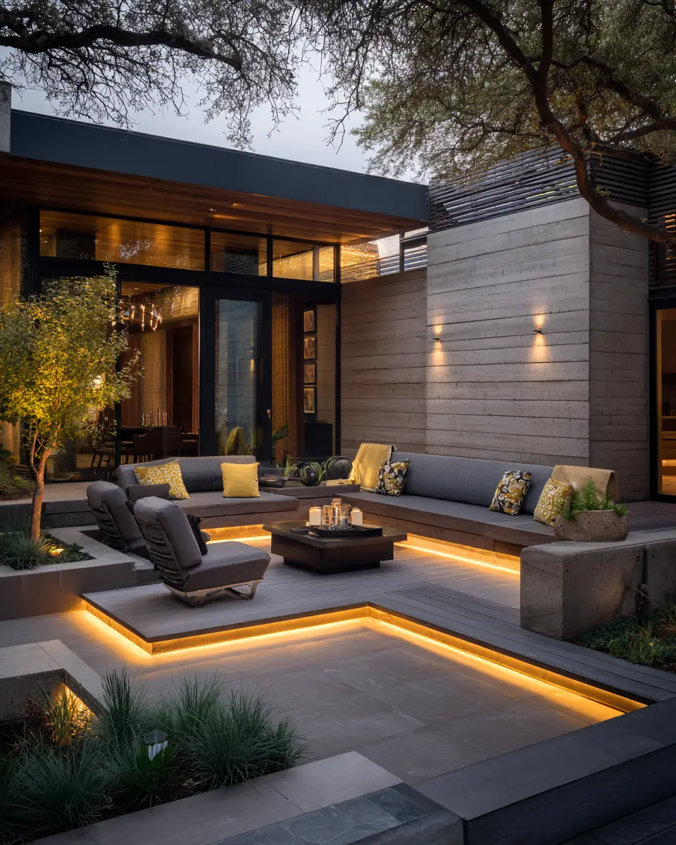 Gray Mid-Century Modern Patio Decor Ideas