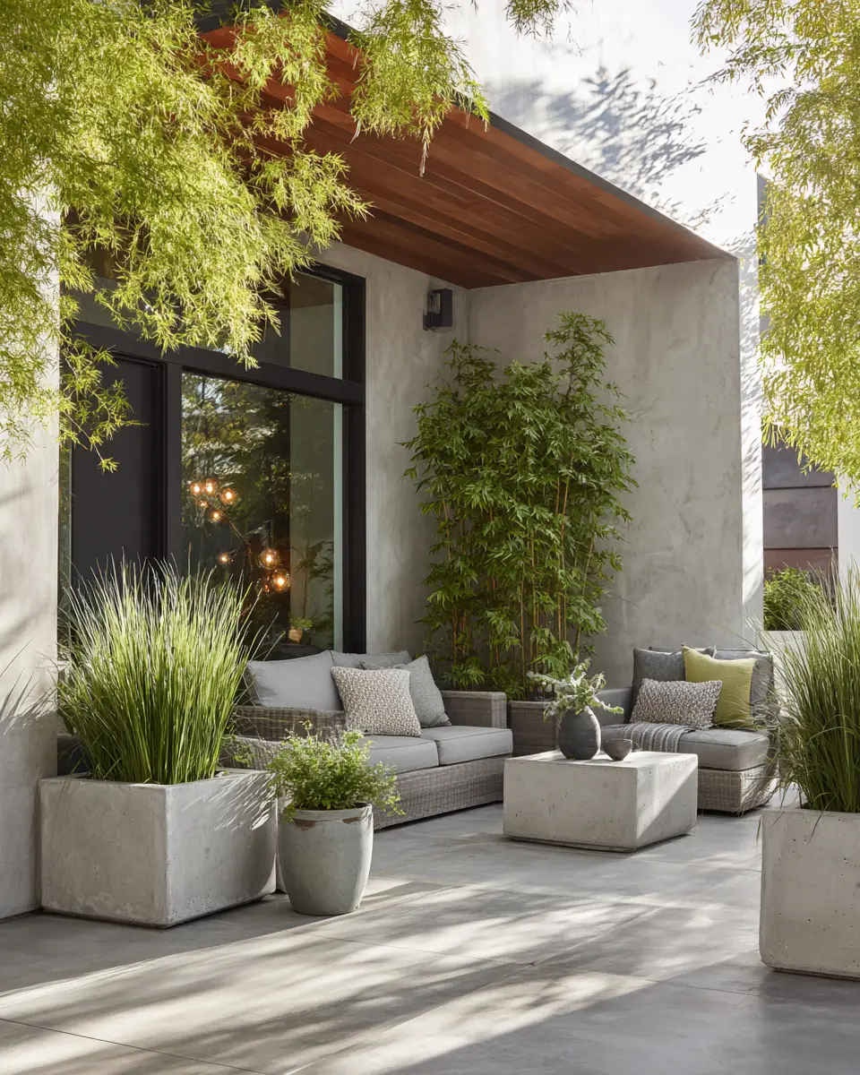 Gray Mid-Century Modern Patio Decor Ideas