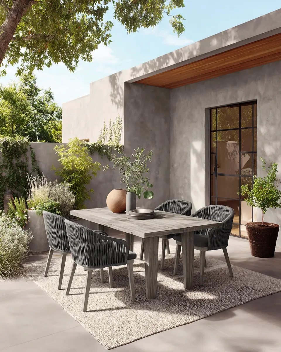 Gray Mid-Century Modern Patio Decor Ideas