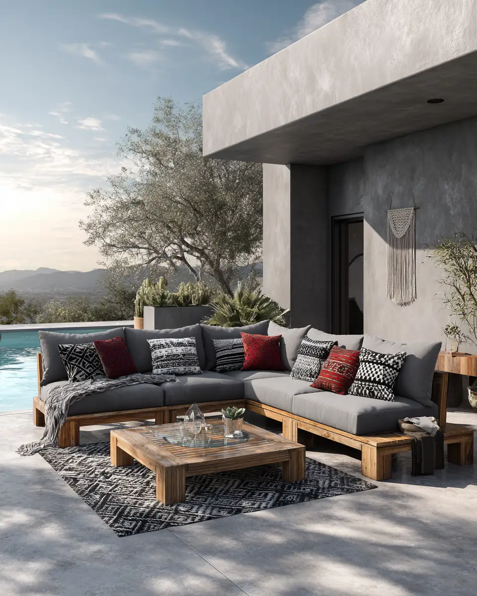 Gray Mid-Century Modern Patio Decor Ideas