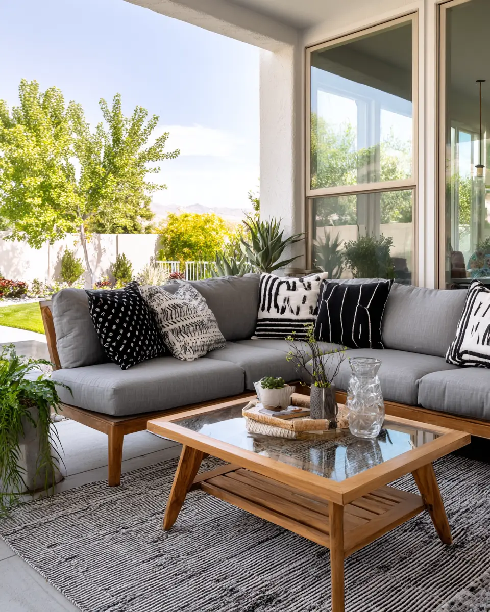 Gray Mid-Century Modern Patio Decor Ideas