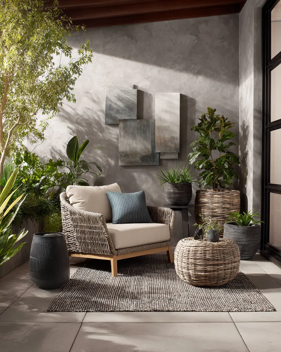 Gray Mid-Century Modern Patio Decor Ideas