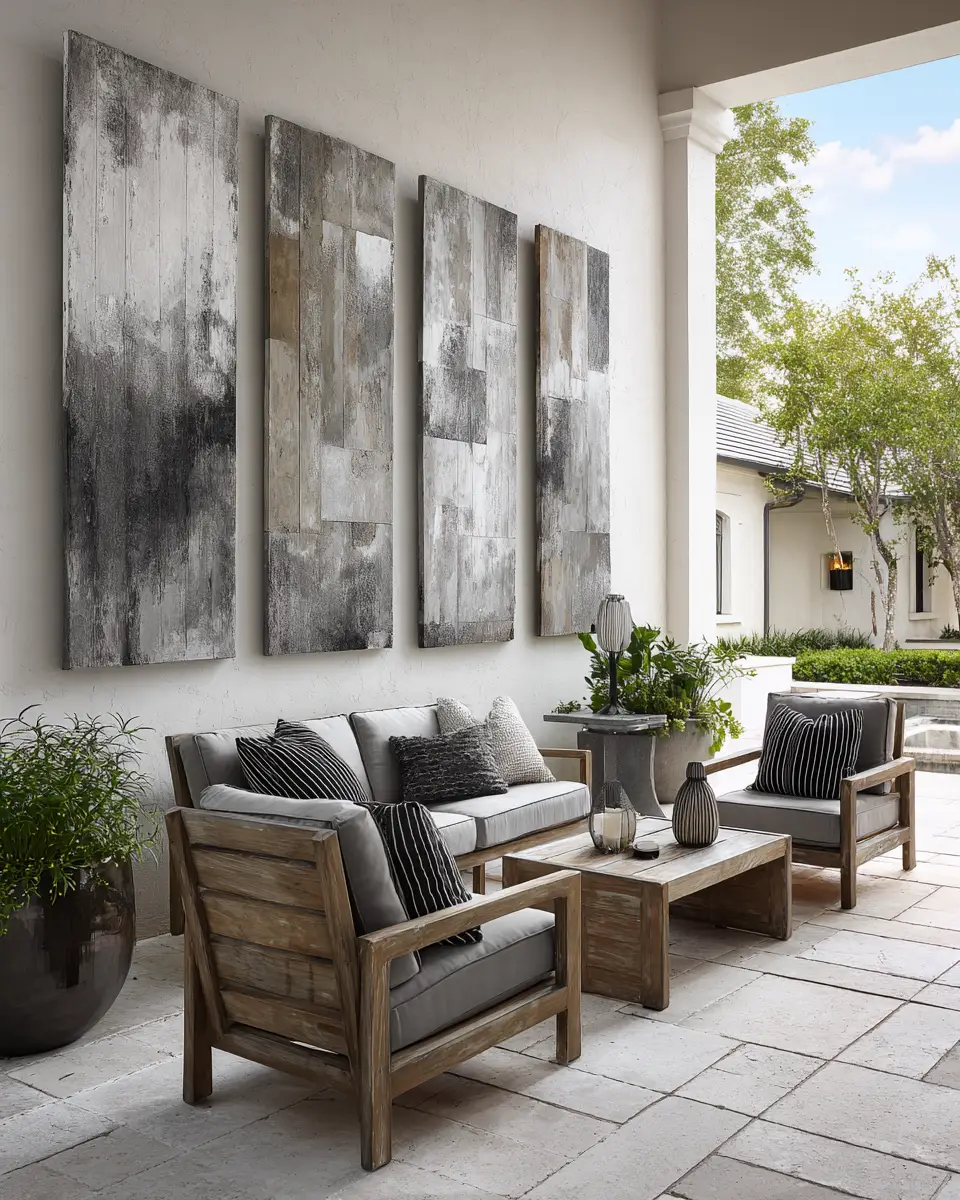 Gray Mid-Century Modern Patio Decor Ideas