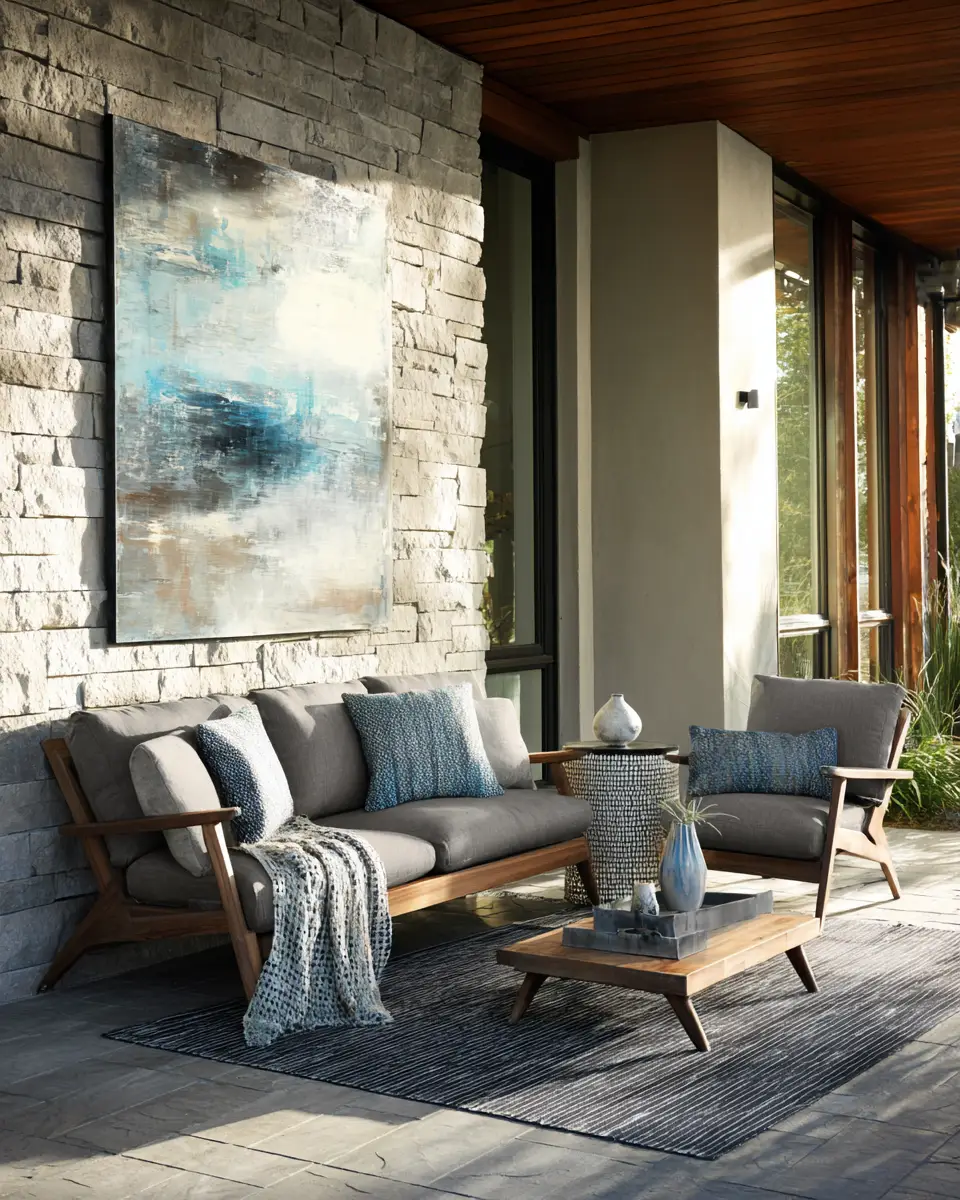 Gray Mid-Century Modern Patio Decor Ideas