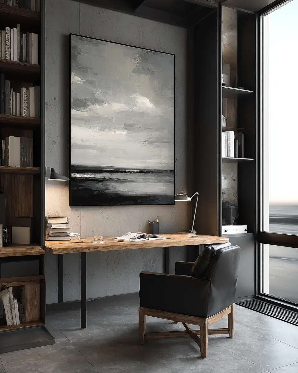 Gray Minimalist Home Office Decor Ideas