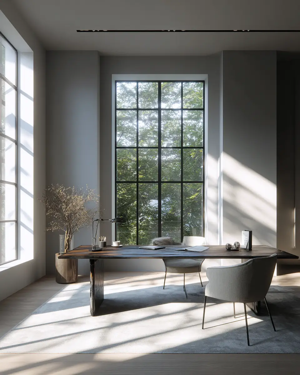 Gray Minimalist Home Office Decor Ideas