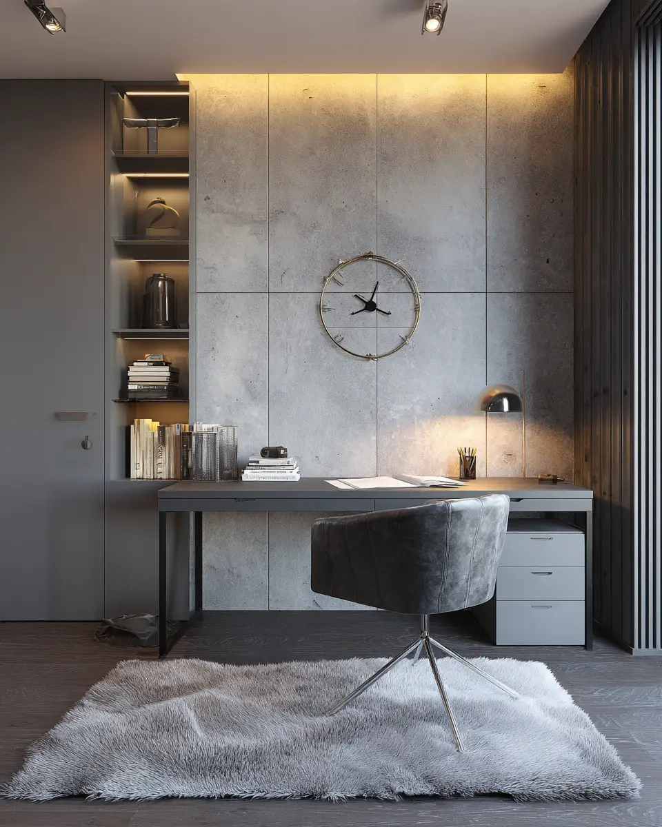 Gray Minimalist Home Office Decor Ideas