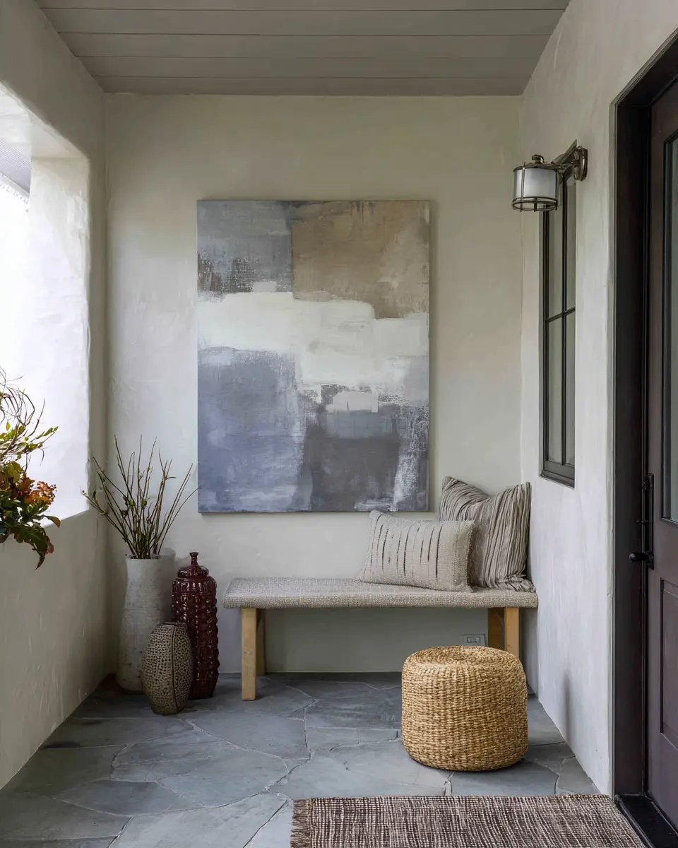 Gray Minimalist Porch Decor Ideas - Featured